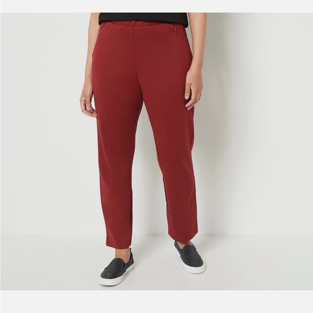 Form & Line by Universal Standard Ponte Pull-On Pants-Red-3XS-NEW-A485759